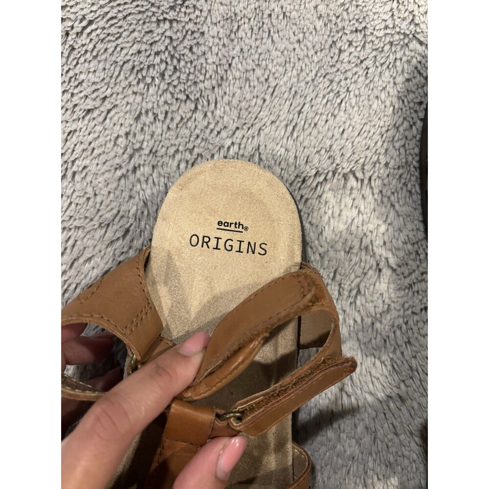 Earth Origins SIERRA Brown Sandal, Leather Upper, Women's 7.5 M - Picture 3 of 5